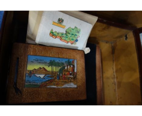 A COLLECTION OF VINTAGE PHOTOGRAPH ALBUMS OF EGYPT and others similar, contained in a Vintage brown suitcase