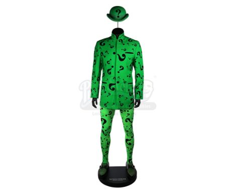 The Riddler's (Jim Carrey) costume from Joel Schumacher's superhero sequel Batman Forever. The Riddler wore his attire when h