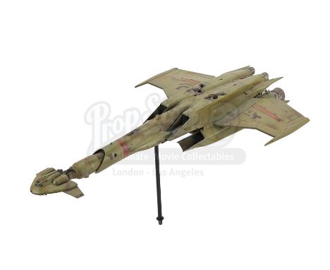 An Eastern Alliance Destroyer model miniature from Glen A. Larson's sci-fi television show Battlestar Galactica. This model m