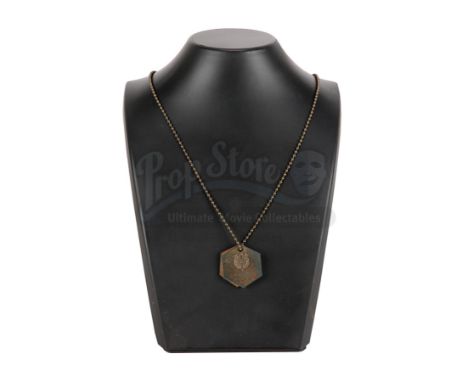 William Adama's (Edward James Olmos) dog tags from sci-fi television series Battlestar Galactica. Adama wore his dog tags und
