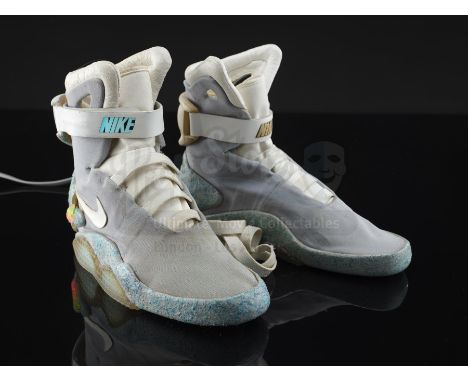 Marty McFly's (Michael J. Fox) self-lacing light-up 2015 Nike MAGs from Robert Zemeckis' sci-fi adventure sequel Back to the 