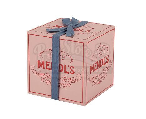 A Mendl's cake box from Wes Anderson's Academy Award-winning comedy The Grand Budapest Hotel. The renowned patisserie boxes m