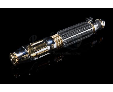 Mace Windu's (Samuel L. Jackson) hero lightsaber from George Lucas' Star Wars: Revenge of the Sith. Master Windu carried his 