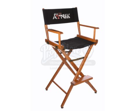 Tom Cruise's director's chair with two chair backs from Doug Liman's sci-fi action movie Edge of Tomorrow. Director-style cha