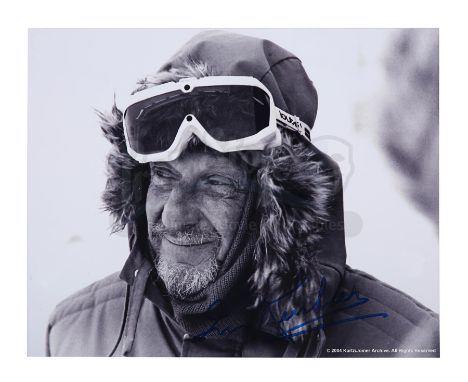 An autographed photo of Irvin Kershner from the production of Star Wars: The Empire Strikes Back. The photograph is an 8x10 c