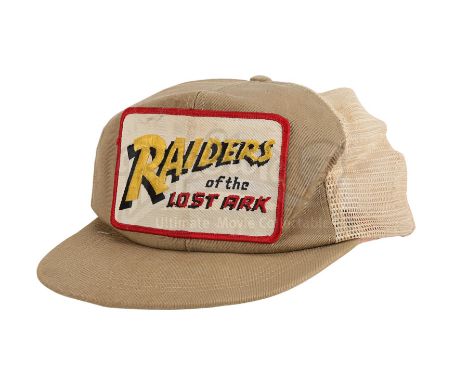 A crew cap from Steven Spielberg's action-adventure Indiana Jones and the Raiders of the Lost Ark. Crew members were given th
