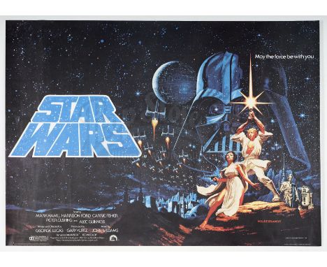 A Brothers Hildebrandt UK quad rolled poster from the promotion of George Lucas' Star Wars: A New Hope. The quad features art