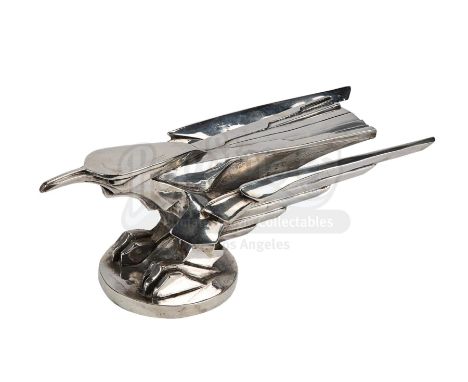 Cruella de Vil's (Glenn Close) car hood ornament from Stephen Herek's comedy adventure 101 Dalmatians. Cruella drove her dist