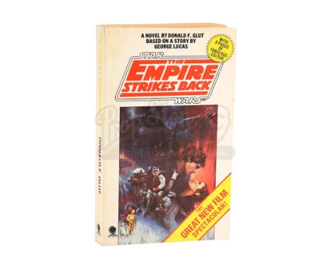 A cast-autographed paperback novelisation of Irvin Kershner's Star Wars: The Empire Strikes Back. The book is a first-edition