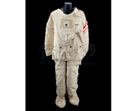 A US astronaut spacesuit from Peter Hyams' sci-fi sequel 2010: The Year We Make Contact. Doctors Walter Curnow (John Lithgow)