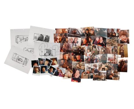 A set of photos and deleted scene storyboards from Richard Donner's adventure film The Goonies. The lot consists of 33 colour