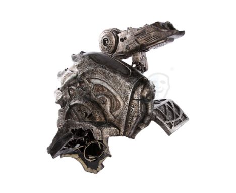 An animatronic Predator shoulder cannon from Paul W.S. Anderson's sci-fi action film AVP: Alien vs. Predator. The Yautja, mor