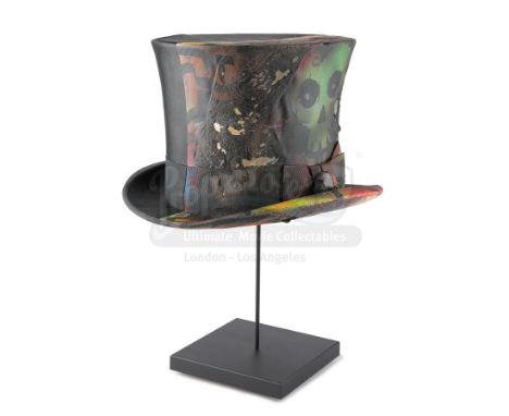 Two-Face's (Tommy Lee Jones) screen-matched ringmaster top hat from Joel Schumacher's superhero sequel Batman Forever. Posing