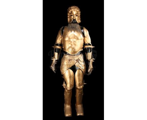 A suit of armour worn by Mordred (Robert Addie) in John Boorman's Arthurian epic Excalibur. The grown-up Mordred wore his arm