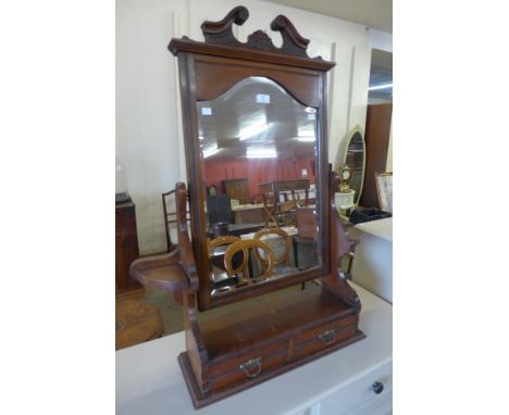 An Edward VII walnut toilet mirror 
