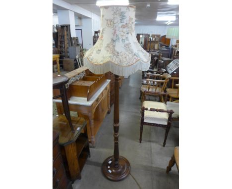 A beech standard lamp 