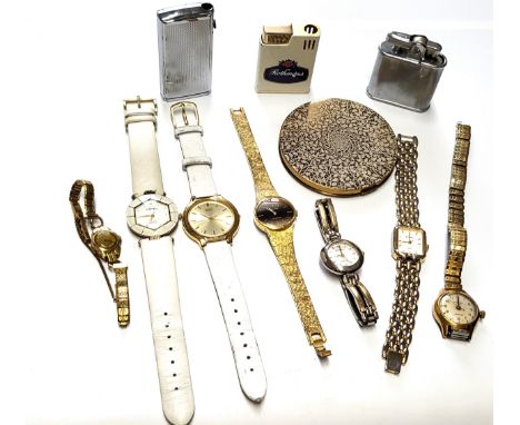 A collection of seven ladies watches including a 1950's Printania Geneve automatic, a 1970's Avia, Sekonda, and a Seiko Quart