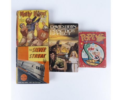 A set of 4 children's and young adult books including Popeye Ghost Ship to Treasure Island by Paul S Newman, The Silver Strea