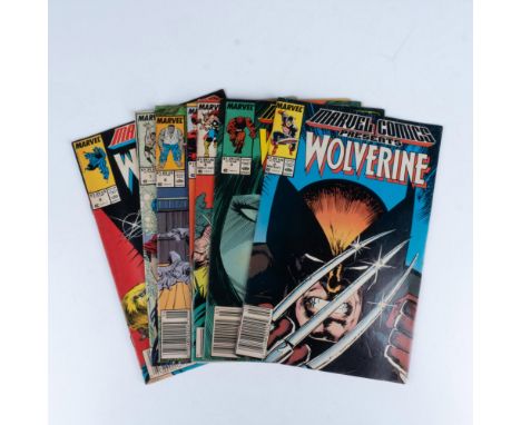 A set of eight comic books from Volume 1 of Marvel Comics Presents Wolverine, featuring issues number 2, 3, 4, 5, 6, 7, and 9