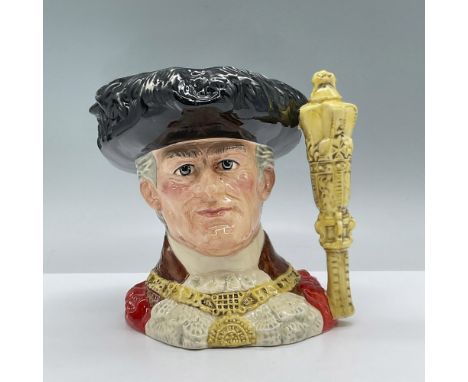 Black plume hat, red cloak, yellow chain of office. Royal Doulton backstamp. Artist: Stanley J. TaylorIssued: 1990 - 1991Dime