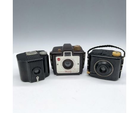 This affordable, handy camera helped to popularize photography. Lot includes Baby Brownie, Baby Brownie Special and Brownie H