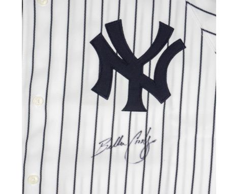 Genuine New York Yankees Major League Baseball Jersey, hand signed by Bubba Crosby and authenticated by Signature Sports. Bub