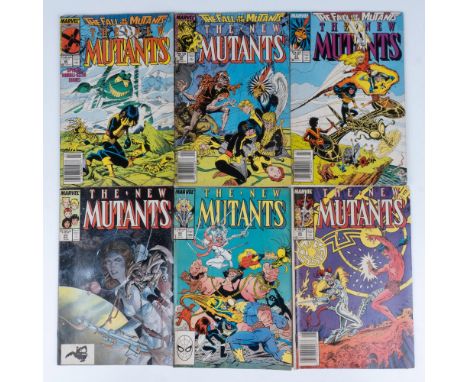 A set of ten comics from volume 1 of The New Mutants, including Numbers 59, 60, 61, 63, 65, 66, 67, 68, 70, and 71. Used Cond
