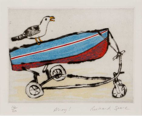 Richard Spare (b.1951)
Ahoy
14/100, signed, titled, and numbered in pencil (in the margin)
etching and aquatint
18 x 22cm.