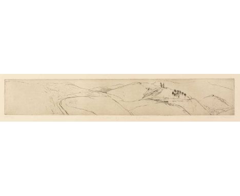 Naomi Frears (b.1963)
Near Vjue - Spain
artist's proof, signed, titled, and numbered in pencil (in the margin)
etching
16 x 5