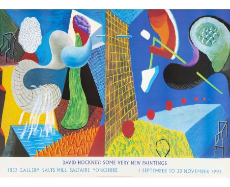 David Hockney (b.1937)
Some Very New Paintings, 1993
for Salts Mill
off-set lithograph
63 x 101cm, unframed.