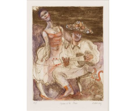 Mick Rooney (b.1944)
The Saxophonist; and Spanish Duo
artist's proof, each signed and titled in pencil (in the margin)
etchin