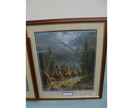 G. Harvey Limited edition print  "In the Land of Alpine Lakes" in matching contemporary frame (approx. 17 1/2" x 20")