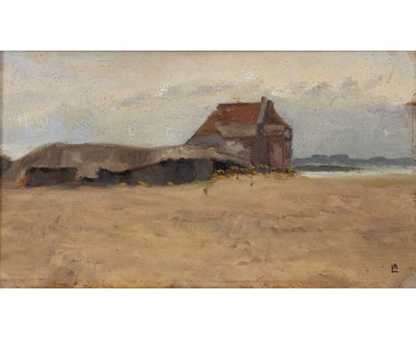 Arthur Lucas (fl. 1881-1893)Farm by Poole Harbour, Dorset, signed with monogram and further inscribed and dated (1888) on ori