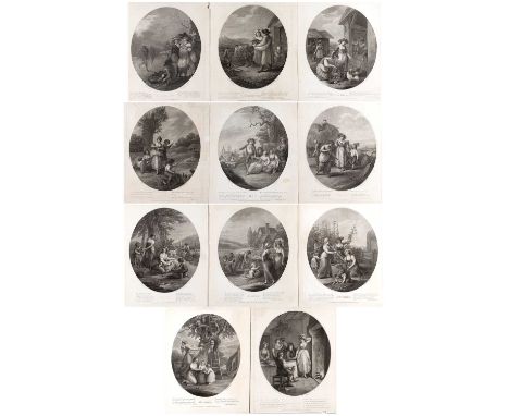 Thomas Macklin (pubs)A set of eleven months of the year (lacks November), engraved by either W.N. Gardiner or Francesco Barto