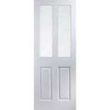 PALLET TO CONTAIN 9 X NEW X42405 Oakfield 2 Panel Grained Door. Square edge no arris Unwrapped.
