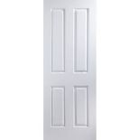7 X PAIRS OF U11941 Atherton 4 Panel Smooth Pair Fire Doors. with square meeting stiles Size: 1981