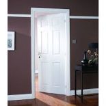 PALLET TO CONTAIN 24 X 035671 Bostonian 6 Panel Grained Door. Undercoated/primed. Size: 1981 x 610