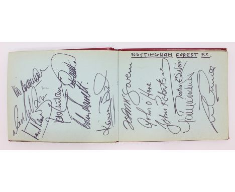 Sporting Memorabilia; An autograph album containing a collection of autographs including Nottingham Forest and motorsport int