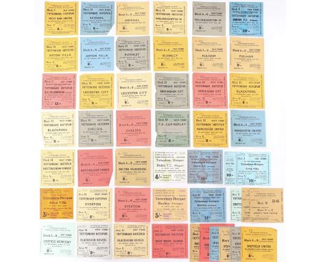 Tottenham Memorabilia; A collection of assorted Tottenham tickets to include: West Ham United 23/8/61; Arsenal 26/8/61 (2); W