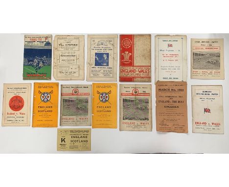 A collection of assorted pre and post war rugby programmes, mostly Home Nation interest, together with a ticket, England v Sc