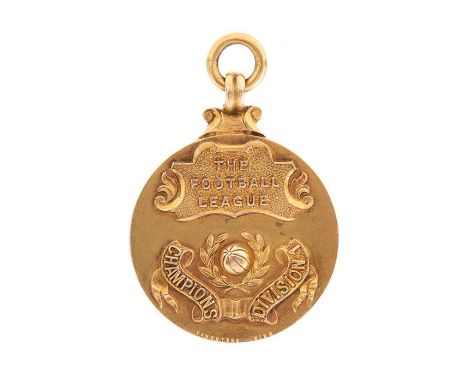 Ray Lambert: A 1946/47 Football League Division 1 Winners medal, awarded to Ray Lambert, a full-back for Liverpool F.C., 9ct 