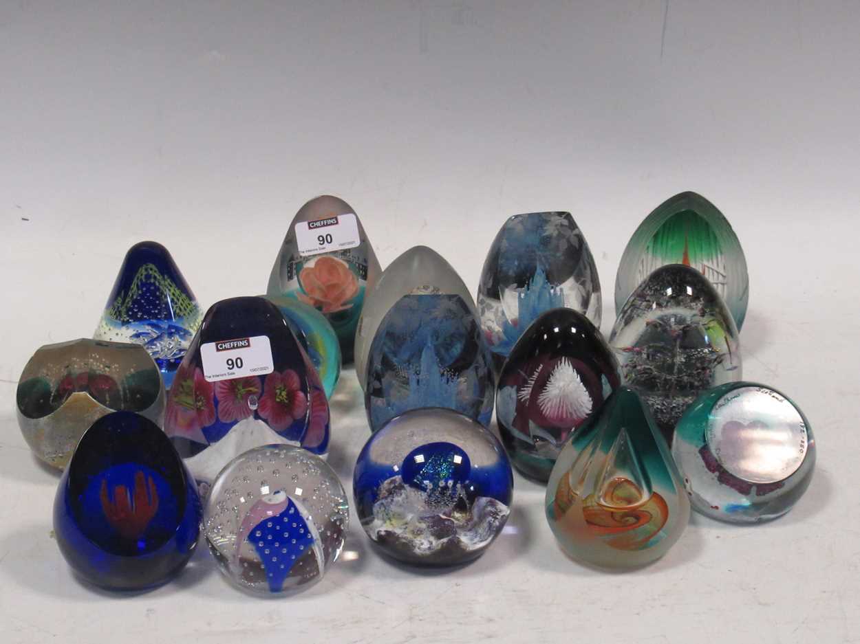 Ten Caithness glass paperweights, numbered limited editions in