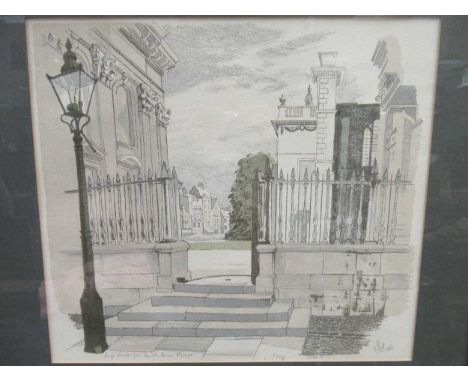 King's Parade From Senate House signed and dated 'RSell / 1963' (lower right); numbered 20/68 lithograph 36 x 40cm; Rosemary 