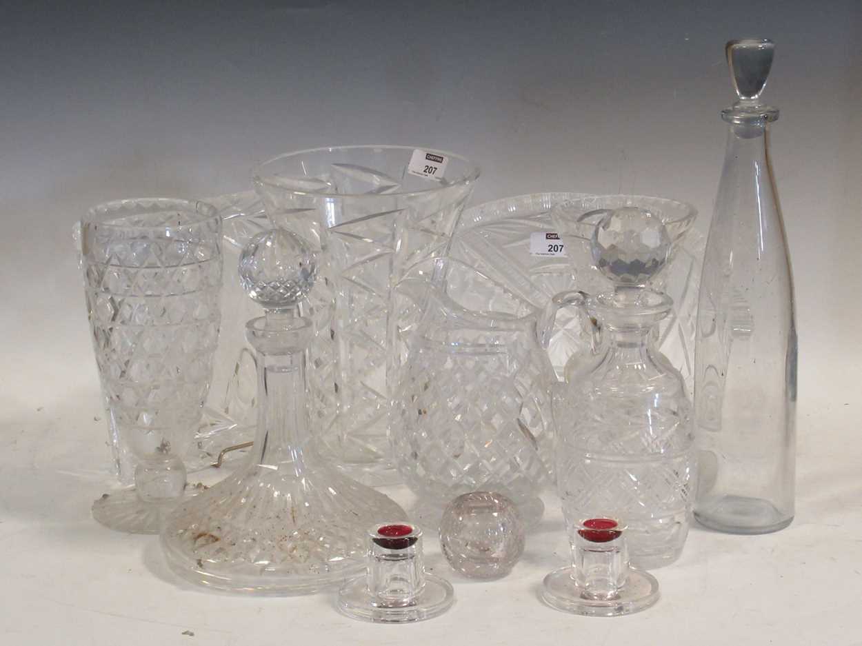 A collection of cut and other glasswares in - Cheffins Fine Art