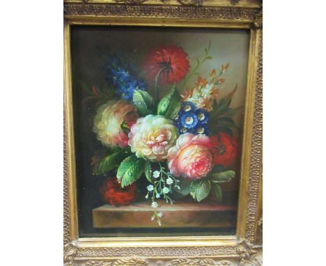 A lithograph of Gibraltar monument; 2 reproduction oil paintings &amp; 2 others (5)