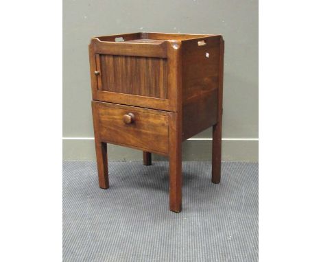 A 19th century mahogany bedside commode, 78 x 50 x 43cm