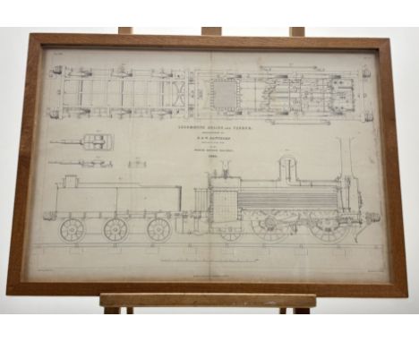 After R. Morrison engraved by J.W Lowry, Locomotive Engine and Tender. Manufactured by R &amp; W Hawthorn Newcastle upon Tybe