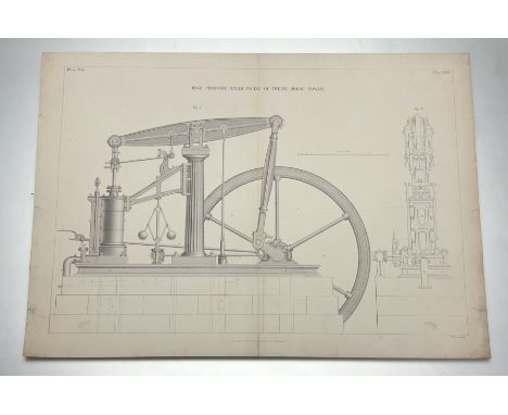 A group of four loose mechanical illustrations from Blackie &amp; Son Glasgow, Edinburgh &amp; London of - High Pressure Stea