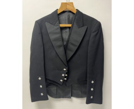 A Kinloch Anderson Prince Charlie kilt jacket and waistcoat (l. shoulder to shoulder 47cm, inside arm 37cm)
