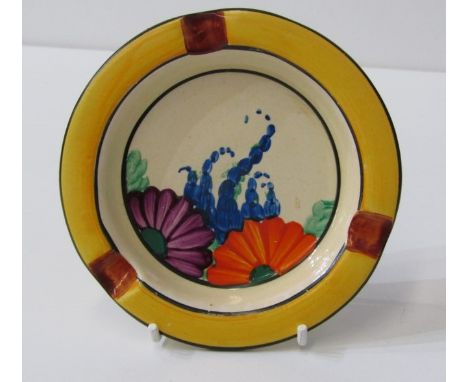 CLARICE CLIFF ASHTRAY, "Gay Day" pattern 337 - couple of minute scratches , but otherwise good condition